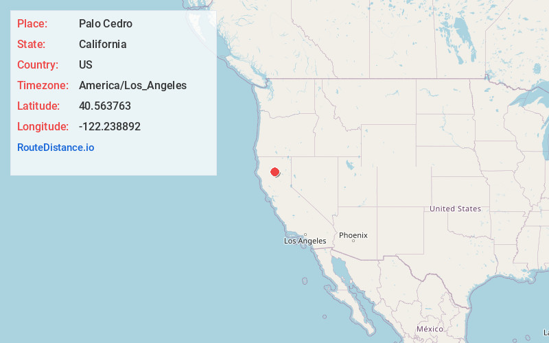 Map of Palo Cedro