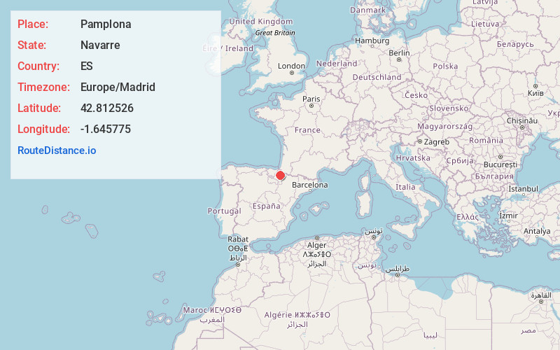 Map of Pamplona