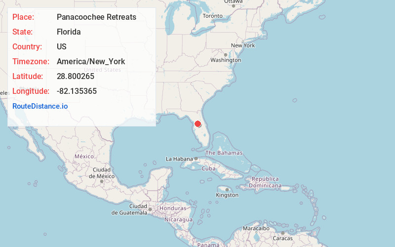 Map of Panacoochee Retreats