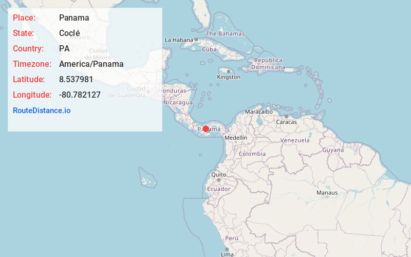 Map of Panama