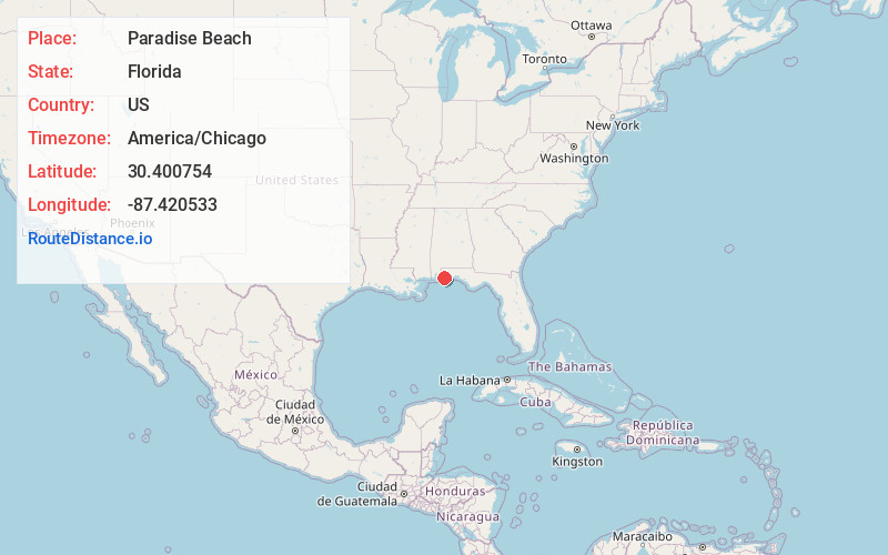 Map of Paradise Beach
