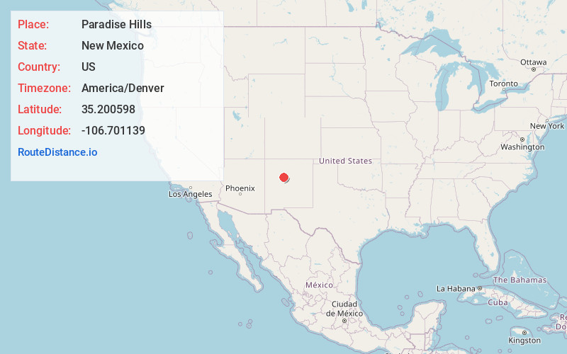 Map of Paradise Hills