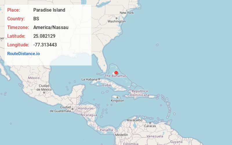 Map of Paradise Island