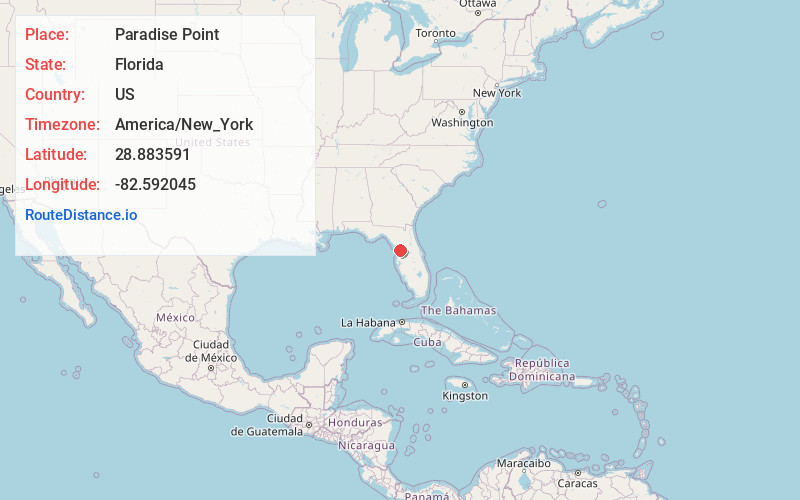 Map of Paradise Point