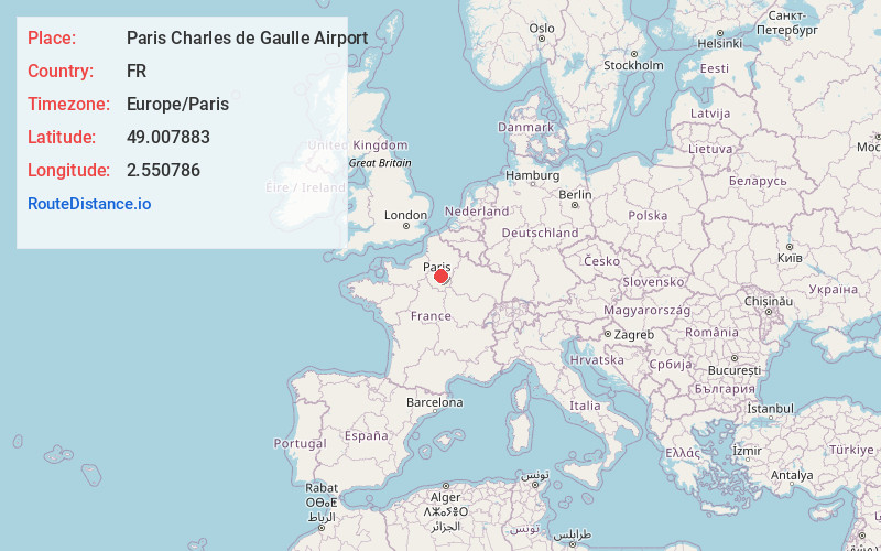Map of Paris Charles de Gaulle Airport