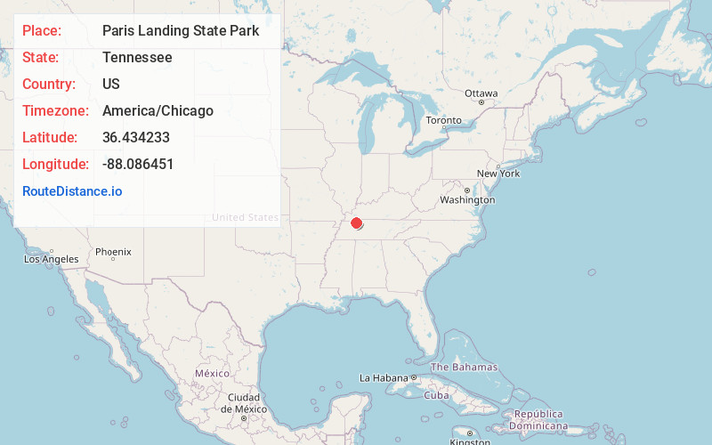 Map of Paris Landing State Park