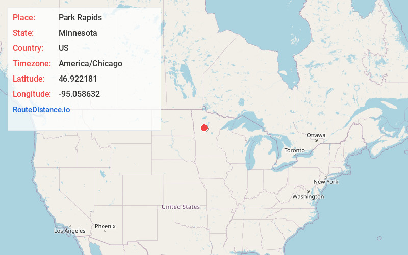 Map of Park Rapids