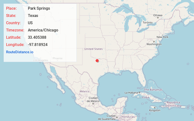 Map of Park Springs