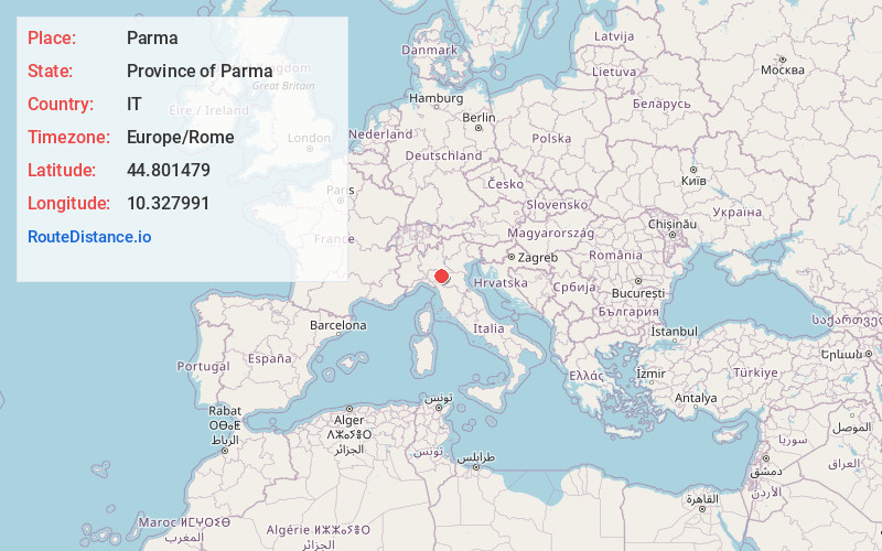Map of Parma