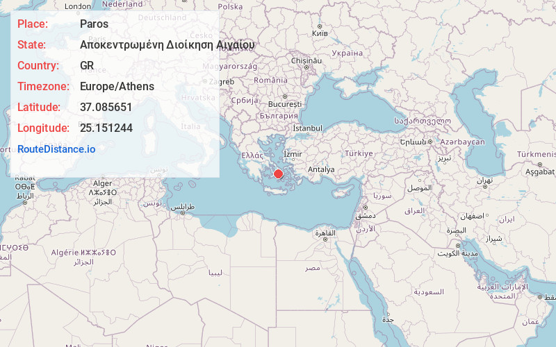 Map of Paros