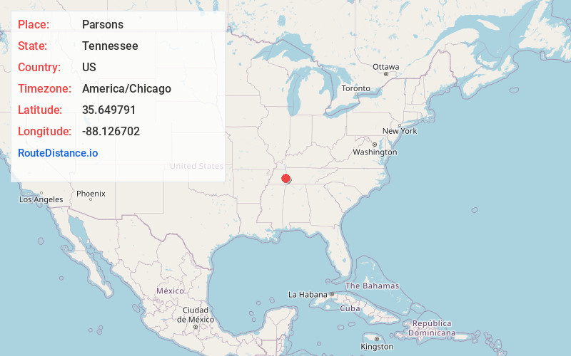 Map of Parsons