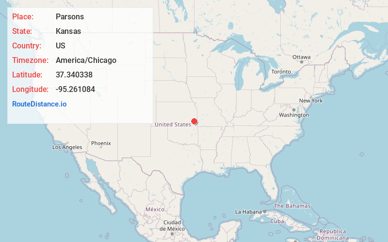 Map of Parsons