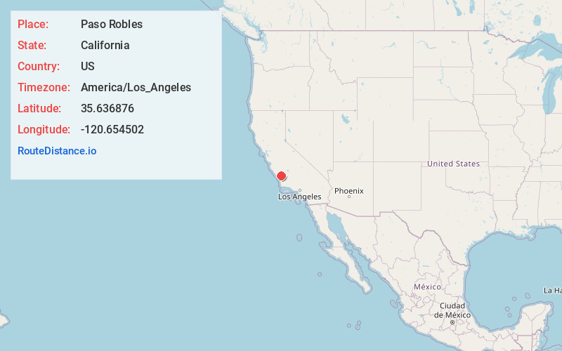 Map of Paso Robles