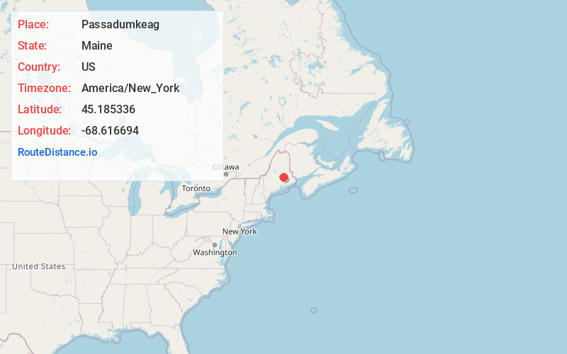 Map of Passadumkeag