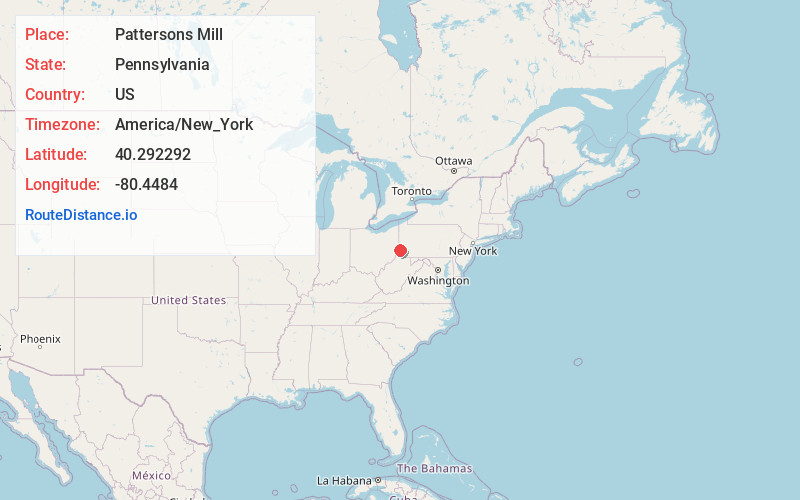 Map of Pattersons Mill