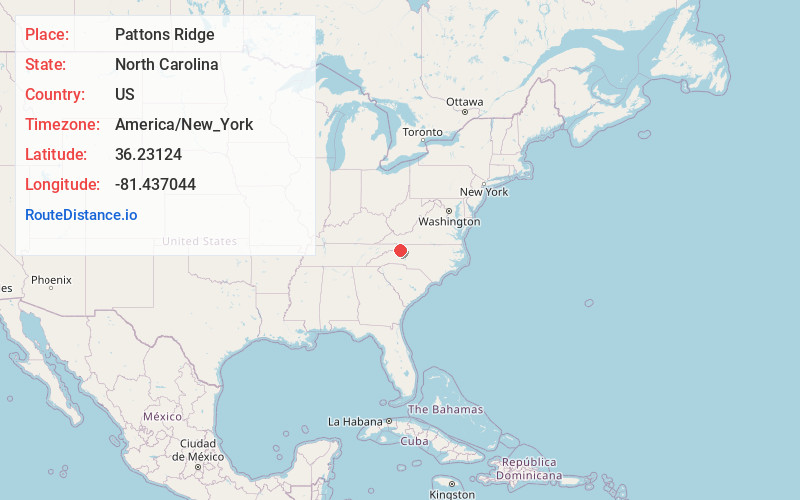 Map of Pattons Ridge