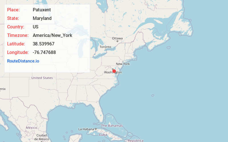 Map of Patuxent