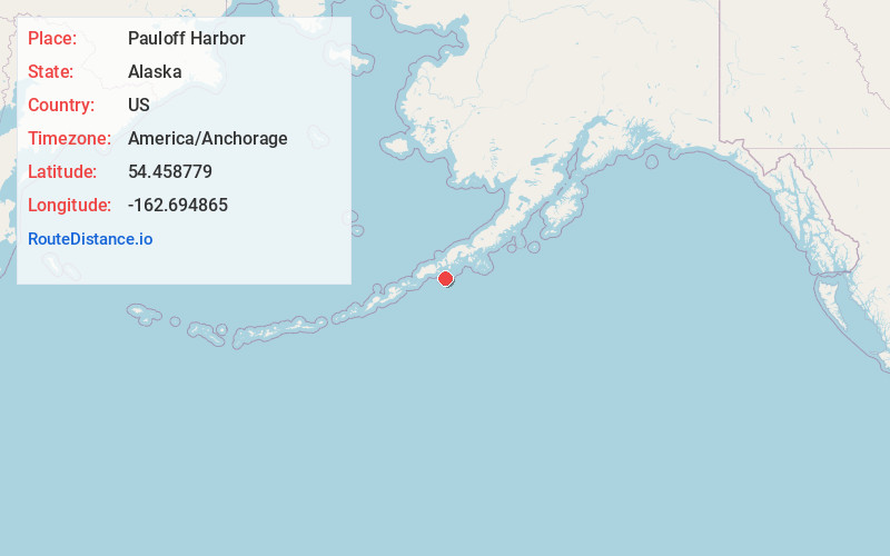 Map of Pauloff Harbor