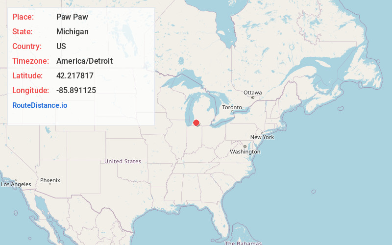 Map of Paw Paw