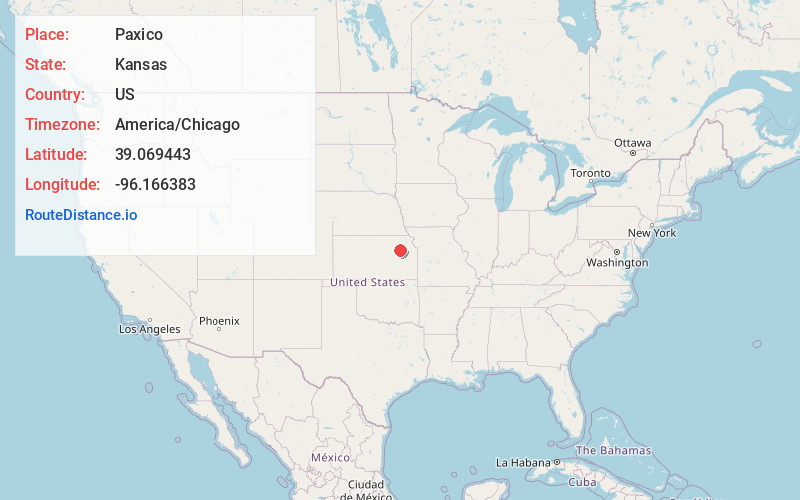 Map of Paxico