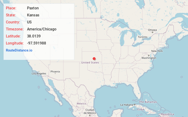 Map of Paxton
