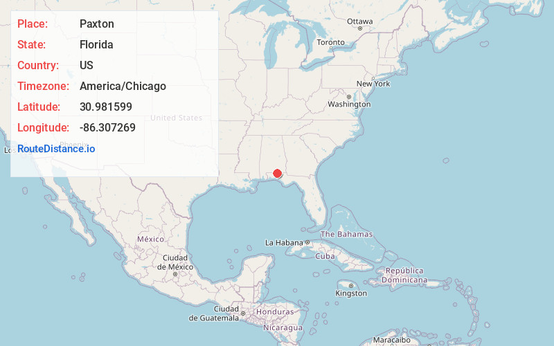 Map of Paxton