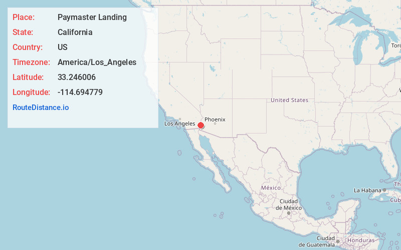 Map of Paymaster Landing
