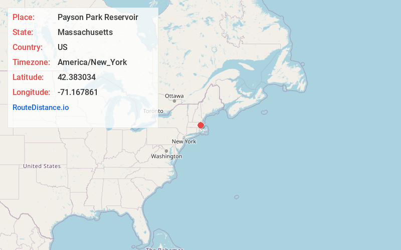 Map of Payson Park Reservoir