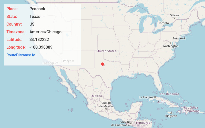 Map of Peacock