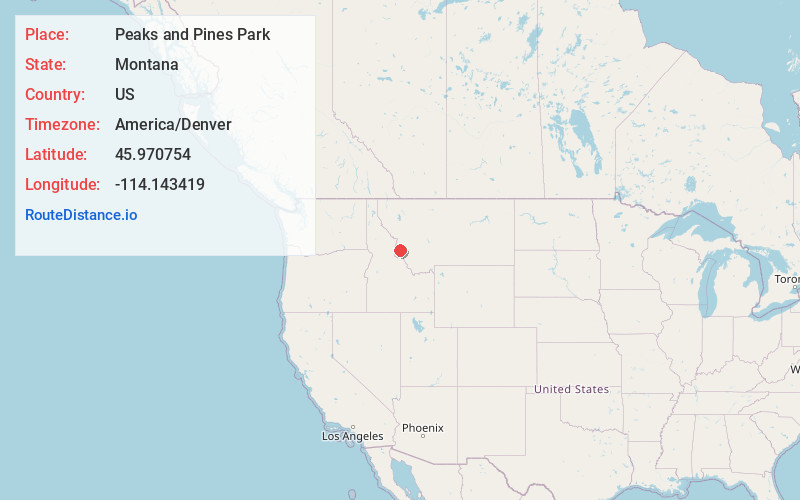 Map of Peaks and Pines Park