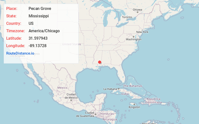 Map of Pecan Grove