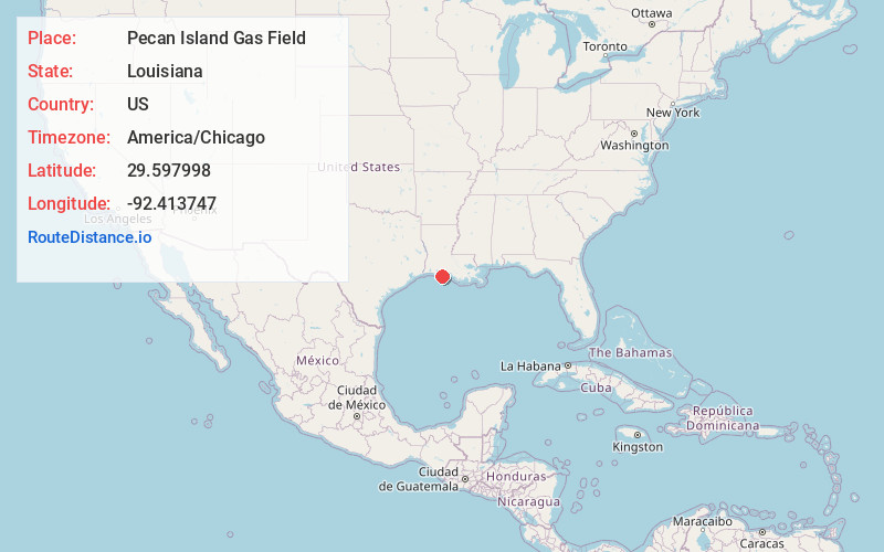 Map of Pecan Island Gas Field