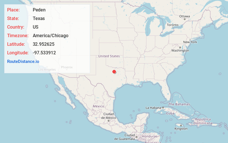 Map of Peden