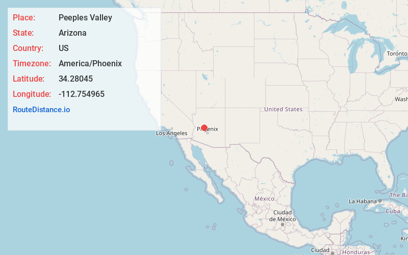 Map of Peeples Valley