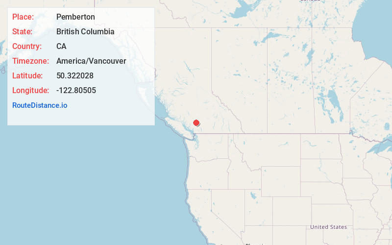 Map of Pemberton