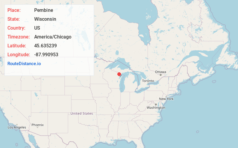 Map of Pembine