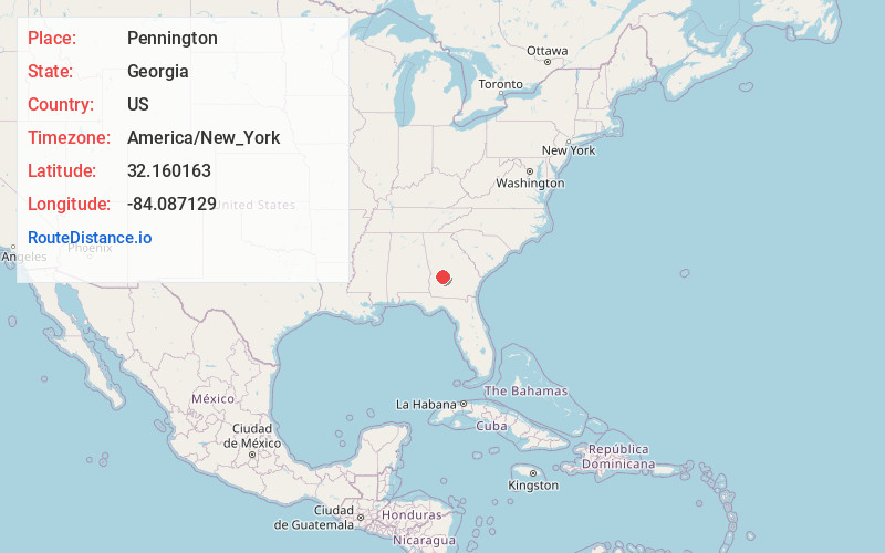 Map of Pennington