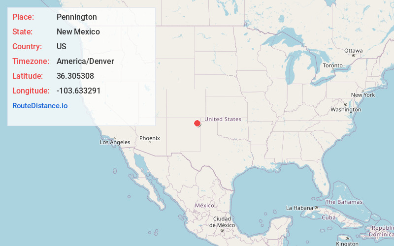 Map of Pennington