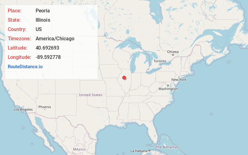 Map of Peoria