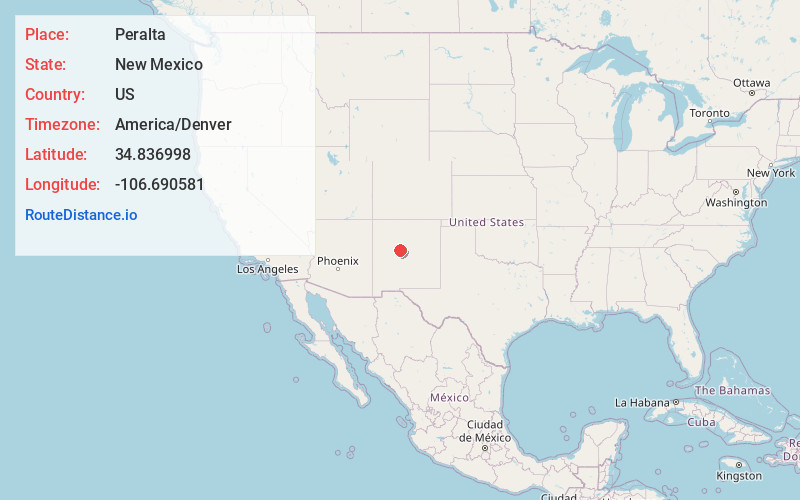 Map of Peralta
