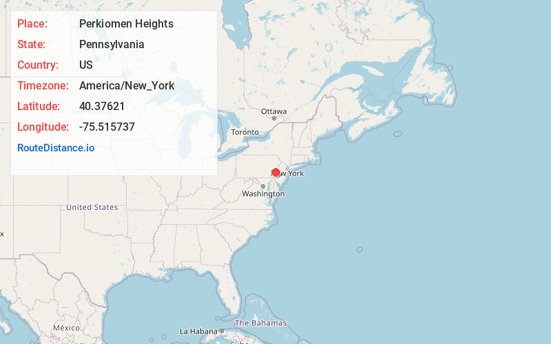 Map of Perkiomen Heights