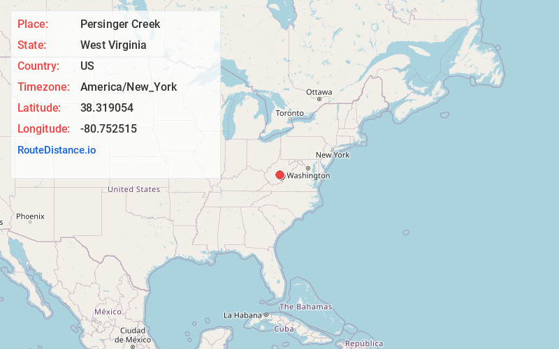 Map of Persinger Creek