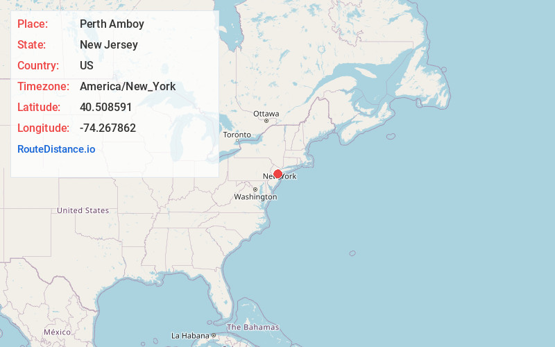 Map of Perth Amboy