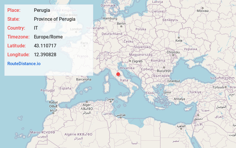 Map of Perugia
