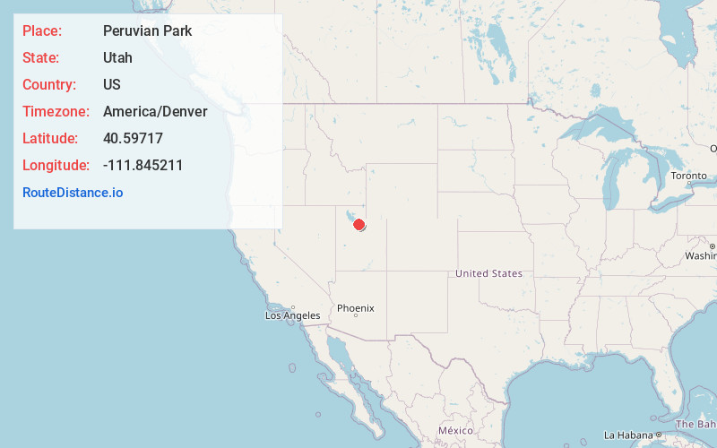 Map of Peruvian Park