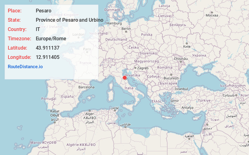 Map of Pesaro