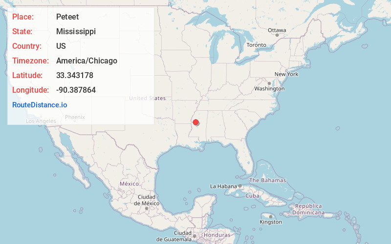 Map of Peteet