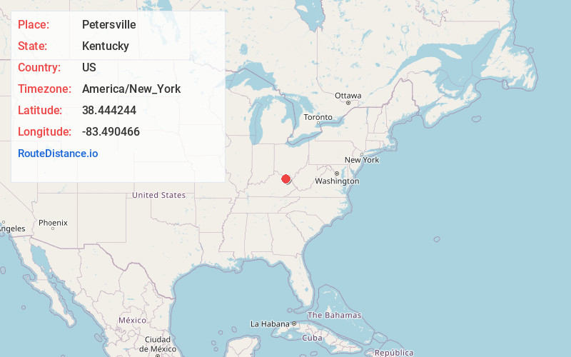 Map of Petersville