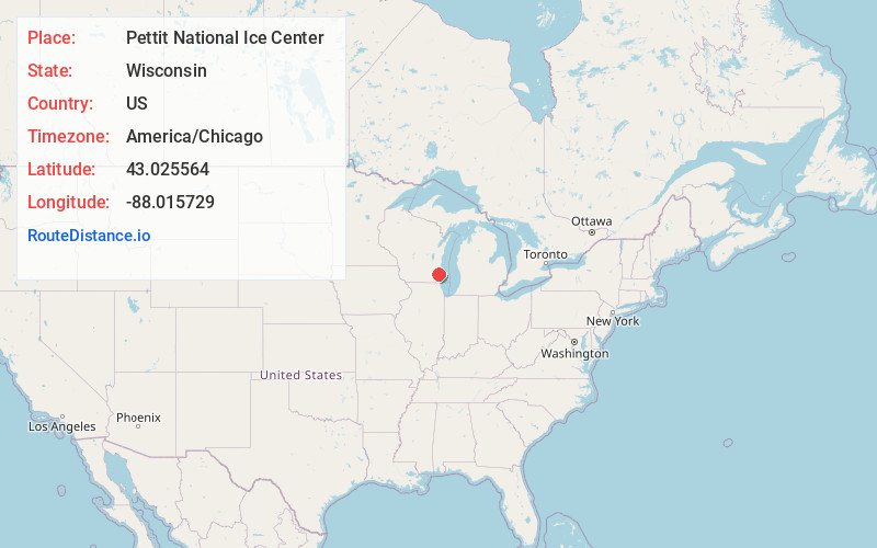 Map of Pettit National Ice Center