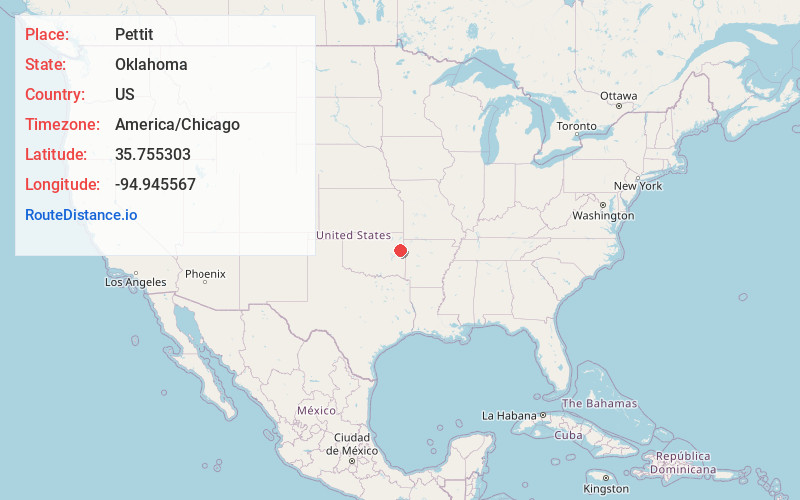 Map of Pettit